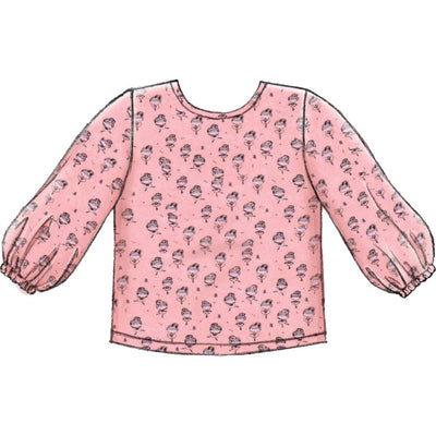 McCall's Pattern M7829 Childrens Girls Tops and Jumpers 7829 Image 4 From Patternsandplains.com