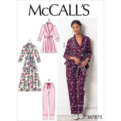 McCall's Pattern M7875 Misses Jacket Robe Pants and Belt 7875 Image 1 From Patternsandplains.com