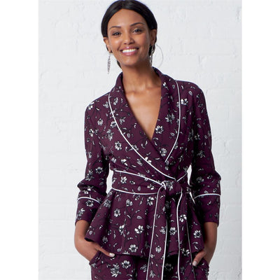 McCall's Pattern M7875 Misses Jacket Robe Pants and Belt 7875 Image 6 From Patternsandplains.com