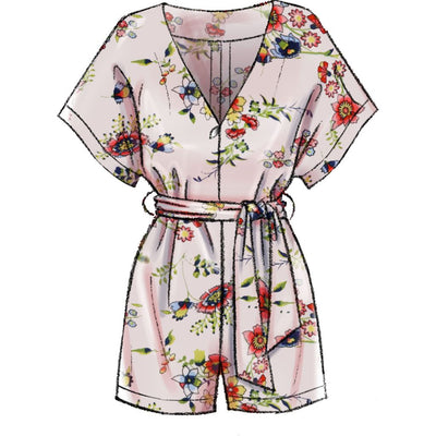 McCall's Pattern M7936 Misses Miss Petite Romper Jumpsuit and Belt 7936 Image 3 From Patternsandplains.com