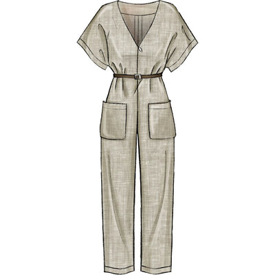 McCall's Pattern M7936 Misses Miss Petite Romper Jumpsuit and Belt 7936 Image 4 From Patternsandplains.com