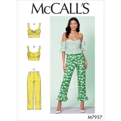 McCall's Pattern M7937 Misses Tops and Pants 7937 Image 1 From Patternsandplains.com