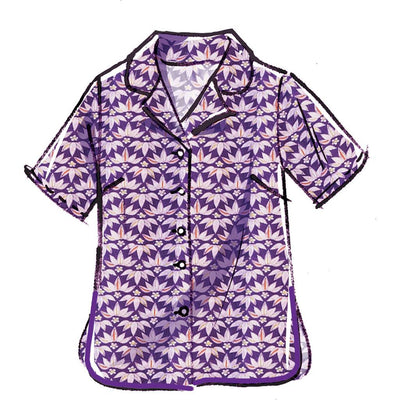 McCall's Pattern M8056 #IrisMcCalls Misses Robe Belt Tops Shorts and Pants 8056 Image 3 From Patternsandplains.com