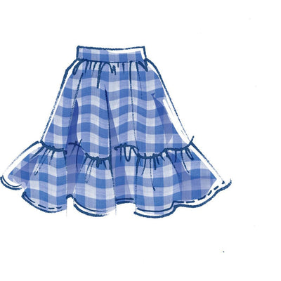 McCall's Pattern M8066 #PosieMcCalls Misses Pull On Gathered Skirts with Tier and Length Variations 8066 Image 3 From Patternsandplains.com