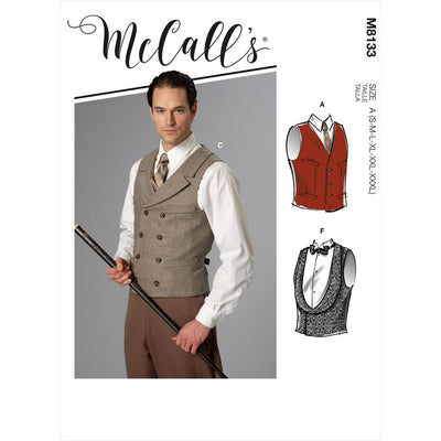 McCall's Pattern M8133 Mens Vest 8133 Image 1 From Patternsandplains.com