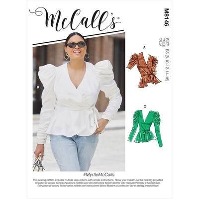McCall's Pattern M8146 #MyrtleMcCalls Misses and Womens Tops 8146 Image 1 From Patternsandplains.com