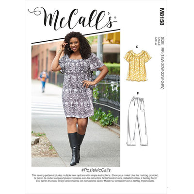 McCall's Pattern M8158 #RosieMcCalls Womens Tops Dresses Shorts and Capri Pants 8158 Image 1 From Patternsandplains.com
