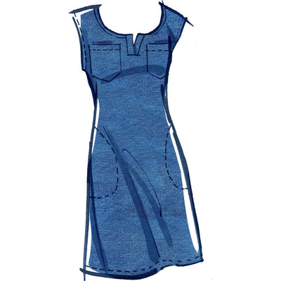 McCall's Pattern M8164 #RobinMcCalls Misses Pullover Dresses With Sleeve Ties Pocket Variations and Belt 8164 Image 3 From Patternsandplains.com