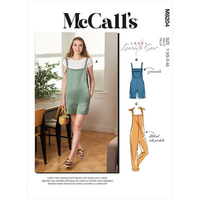 McCall's Pattern M8204 Misses Overalls 8204 Image 1 From Patternsandplains.com