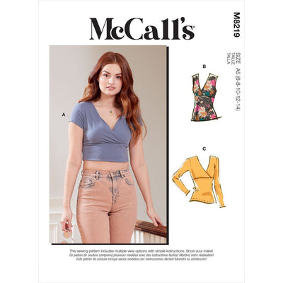 McCall's Pattern M8219 Misses Top 8219 Image 1 From Patternsandplains.com