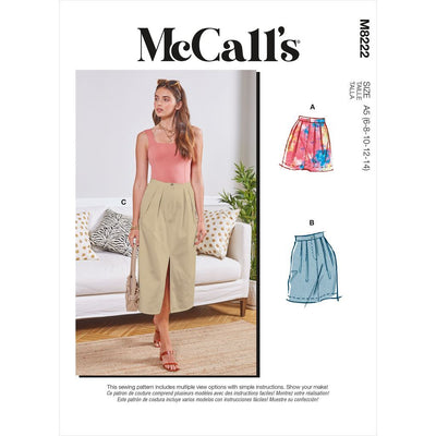 McCall's Pattern M8222 Misses Skirts 8222 Image 1 From Patternsandplains.com