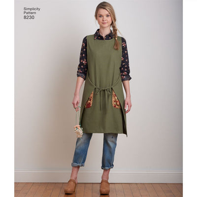Simplicity Pattern 8230 Womens Dottie Angel Reversible Apron Dress and Tabard Image 1 From Patternsandplains.com