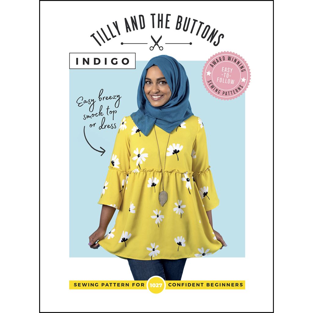Tilly and the Buttons Pattern 1027 Indigo Image 1 From Patternsandplains.com