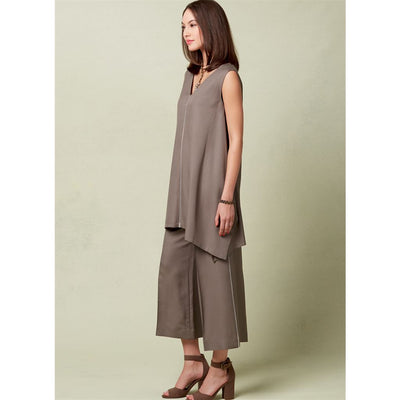 Vogue Pattern V1550 Misses Pullover Tunic with Uneven Hem and Wide Leg Pants 1550 Image 4 From Patternsandplains.com.jpg