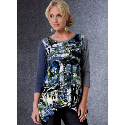 Vogue Pattern V1733 Misses Shaped Hemline Tops 1733 Image 6 From Patternsandplains.com