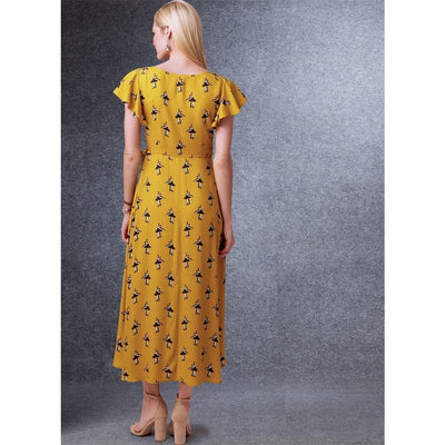 Vogue Pattern V1734 Misses Wrap Dresses with Ties Sleeve and Length Variations 1734 Image 3 From Patternsandplains.com
