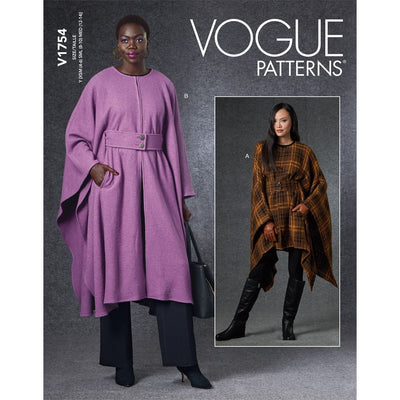 Vogue Pattern V1754 Misses Cape 1754 Image 1 From Patternsandplains.com