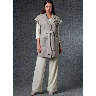Vogue Pattern V1758 Misses Vest Jacket Belt and Pants 1758 Image 3 From Patternsandplains.com