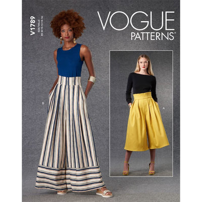 Vogue Pattern V1789 Misses Pants 1789 Image 1 From Patternsandplains.com