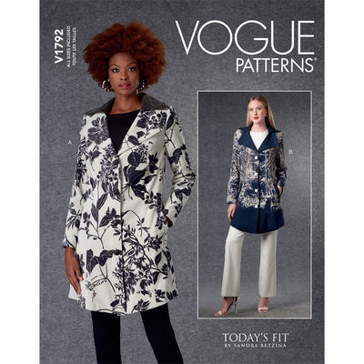 Vogue Pattern V1792 Misses Jackets 1792 Image 1 From Patternsandplains.com
