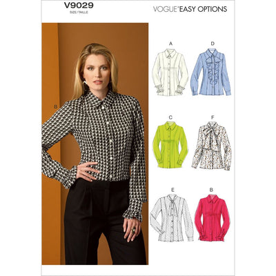 Vogue Pattern V9029 Misses Blouse 9029 Image 1 From Patternsandplains.com