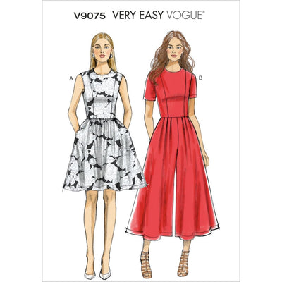 Vogue Pattern V9075 Misses Misses Petite Dress and Jumpsuit 9075 Image 1 From Patternsandplains.com