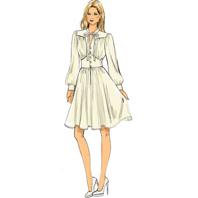Vogue Pattern V9076 Misses Dress 9076 Image 2 From Patternsandplains.com.jpg
