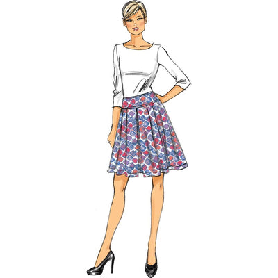 Vogue Pattern V9090 Misses Skirt 9090 Image 2 From Patternsandplains.com.jpg