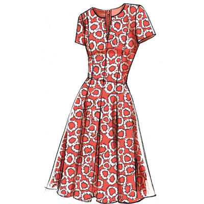 Vogue Pattern V9167 Misses Notch Neck Princess Seam Dresses 9167 Image 7 From Patternsandplains.com.jpg