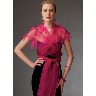 Vogue Pattern V9276 Misses Reversible Shrugs and Capelet 9276 Image 4 From Patternsandplains.com.jpg