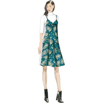 Vogue Pattern V9278 Misses Slip Style Dress with Back Zipper 9278 Image 5 From Patternsandplains.com.jpg