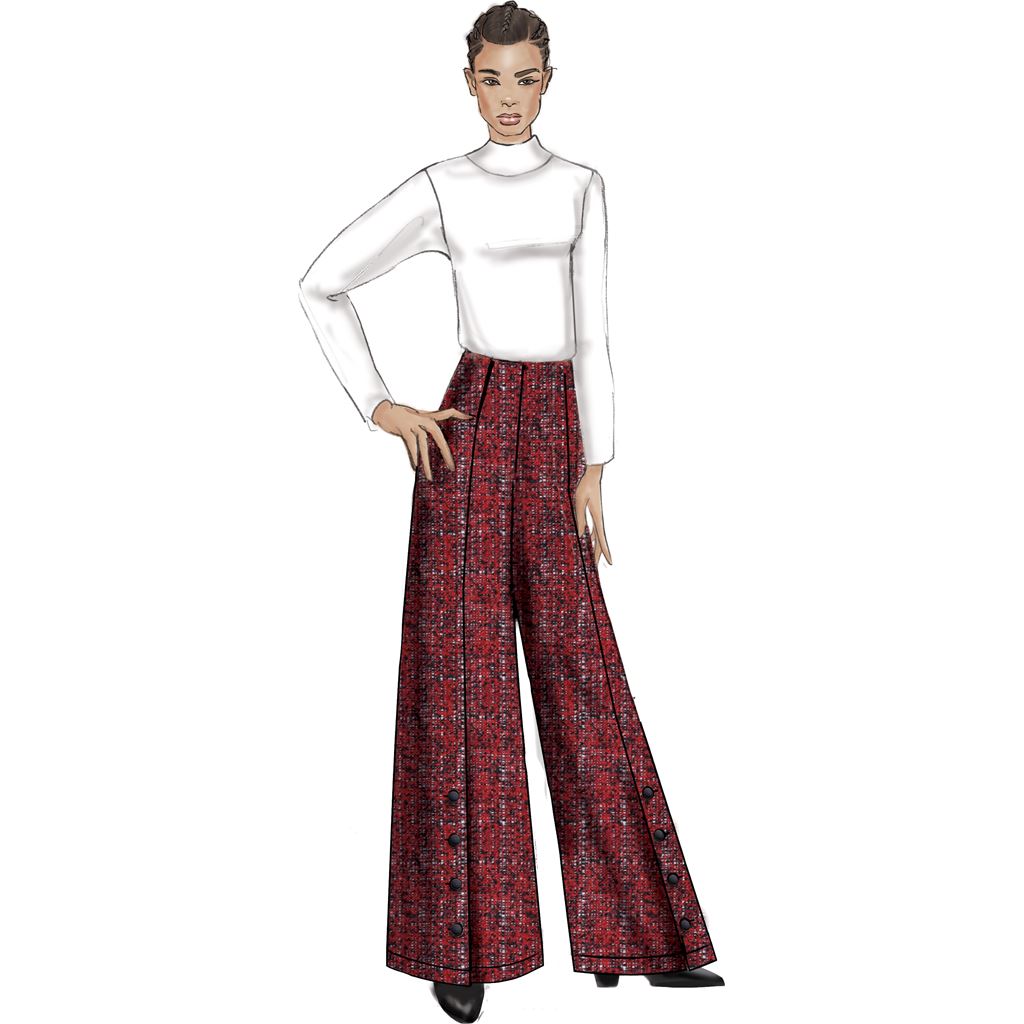 Vogue Pattern V9282 Misses High Waisted Pants with Button Detail 9282 Image 3 From Patternsandplains.com.jpg