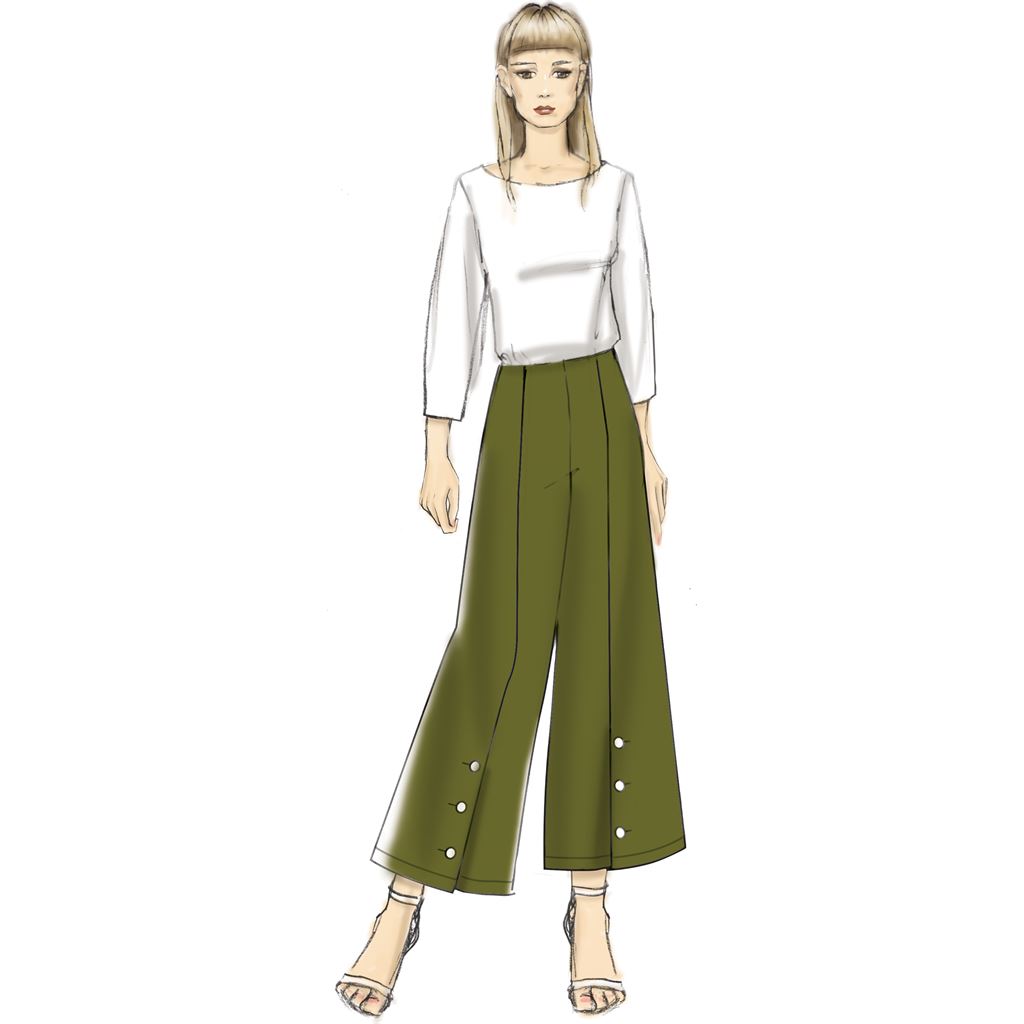 Vogue Pattern V9282 Misses High Waisted Pants with Button Detail 9282 Image 5 From Patternsandplains.com.jpg