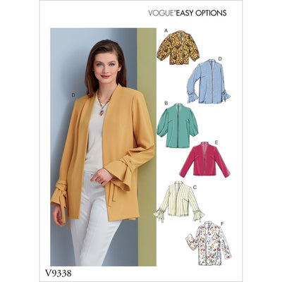 Vogue Pattern V9338 Misses Jacket 9338 Image 1 From Patternsandplains.com