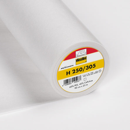 Vlieseline Firm Mediumweight Iron-On Interfacing White H250