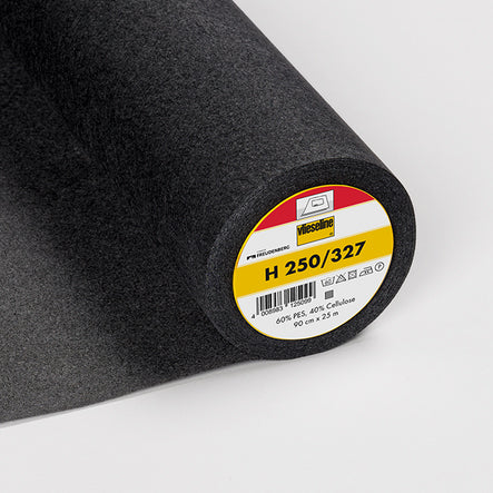 Vlieseline Firm Mediumweight Iron-On Interfacing Black H250