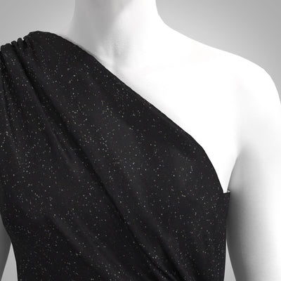 Sparks - Black Scuba Crepe Stretch Fabric Sample