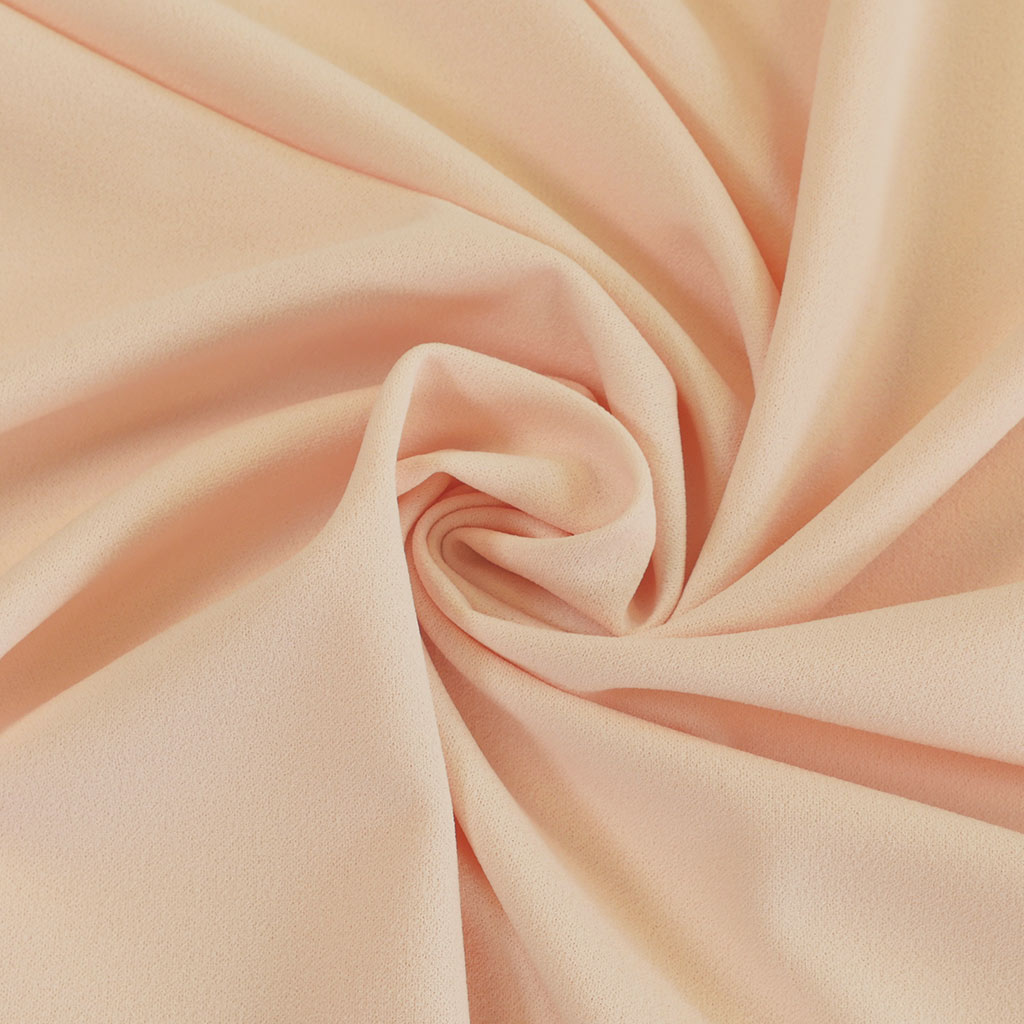 Abbey - Apricot Light Scuba Stretch Crepe Fabric Sample