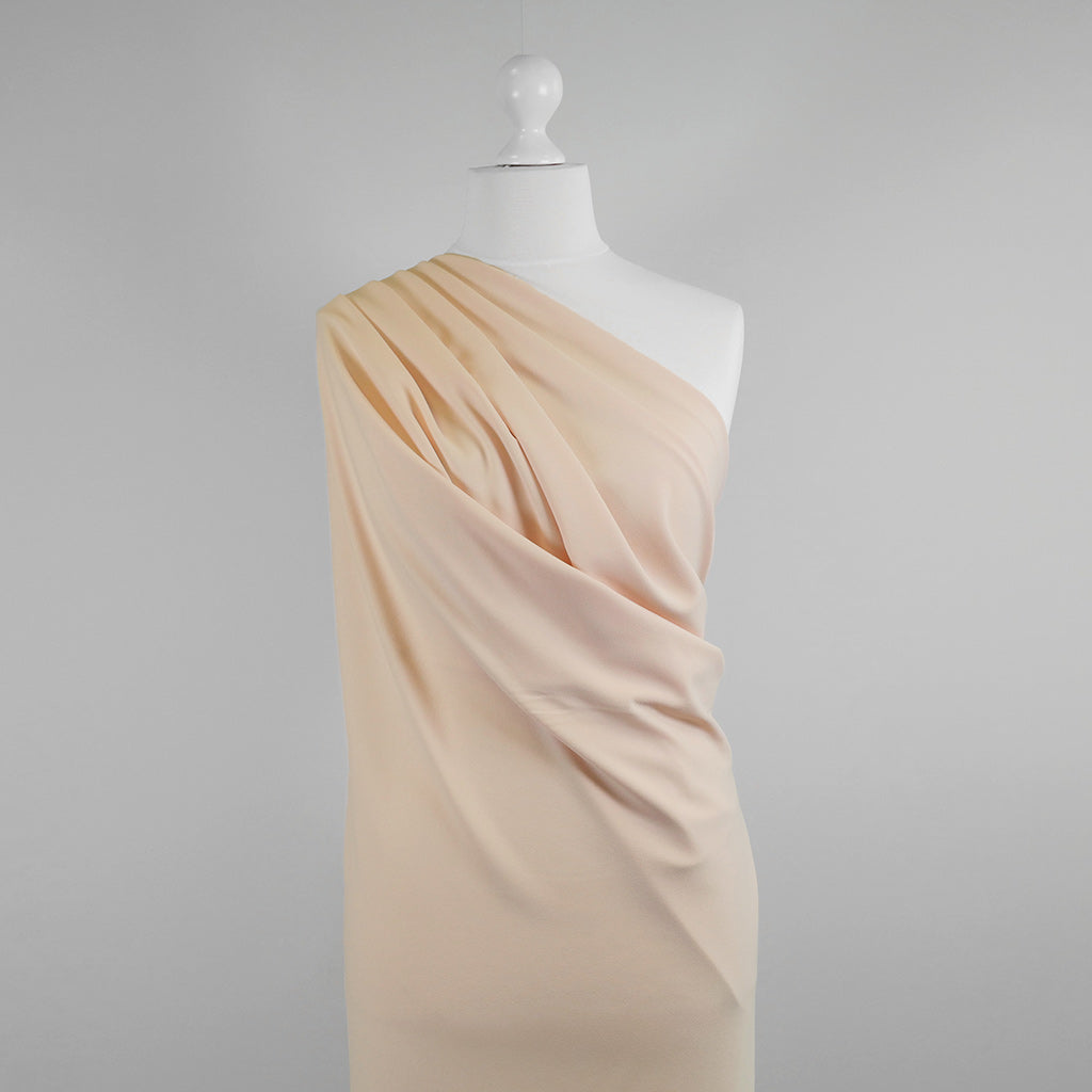 Abbey - Apricot Light Scuba Stretch Crepe Fabric Sample