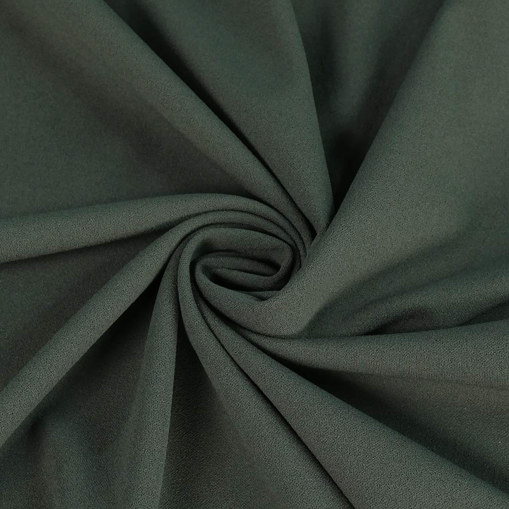 Abbey - Kelp Green Light Scuba Stretch Crepe Fabric Sample