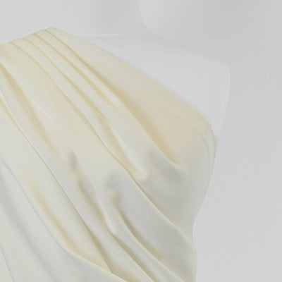 Abbey - Single Cream Light Scuba Stretch Crepe Fabric - 2.10m Remnant