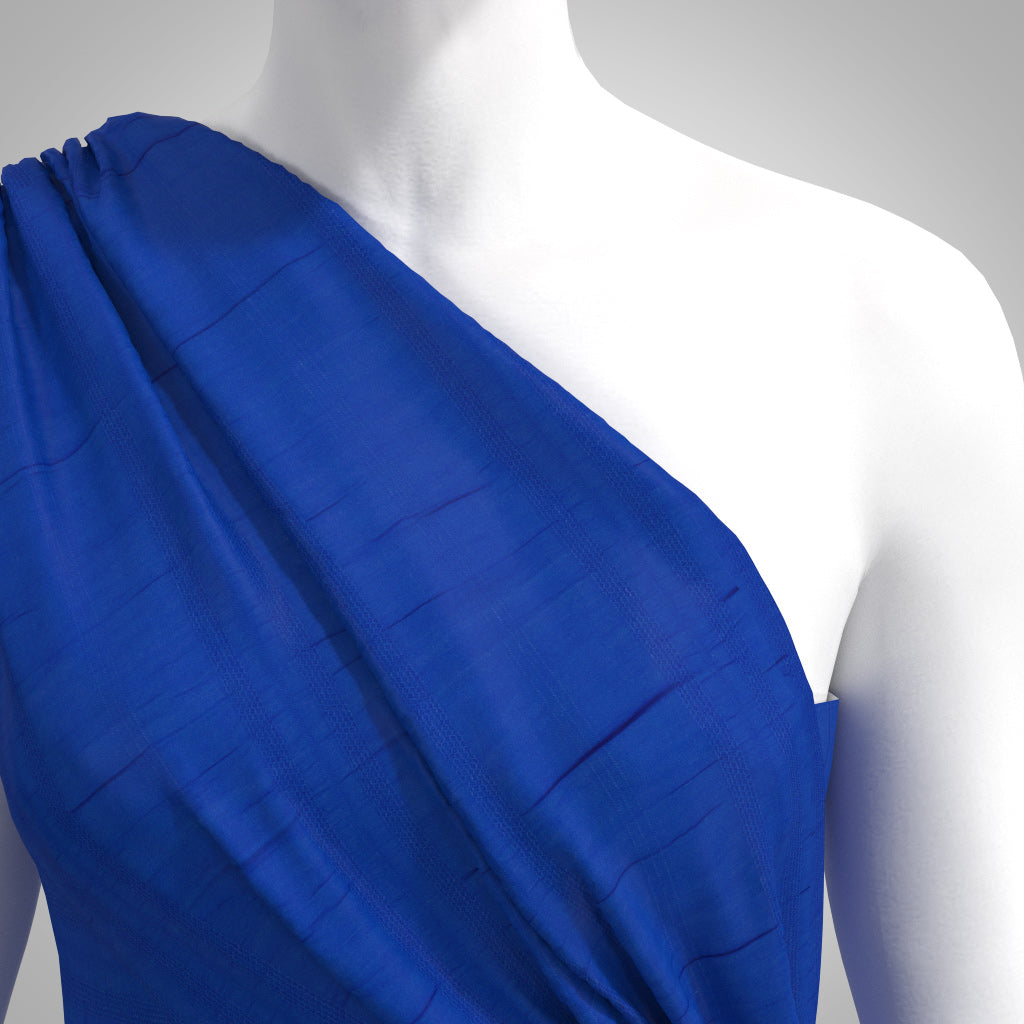 Adriano - Bluebell Parallel Lines Cotton Woven Fabric