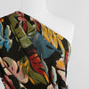 Alton - Multi Lucious Leaves Stretch Scuba Crepe Fabric Mannequin Close Up Image from Patternsandplains.com