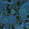 Alton - Turquoise Paisley Stretch Scuba Crepe Fabric Main Image from Patternsandplains.com