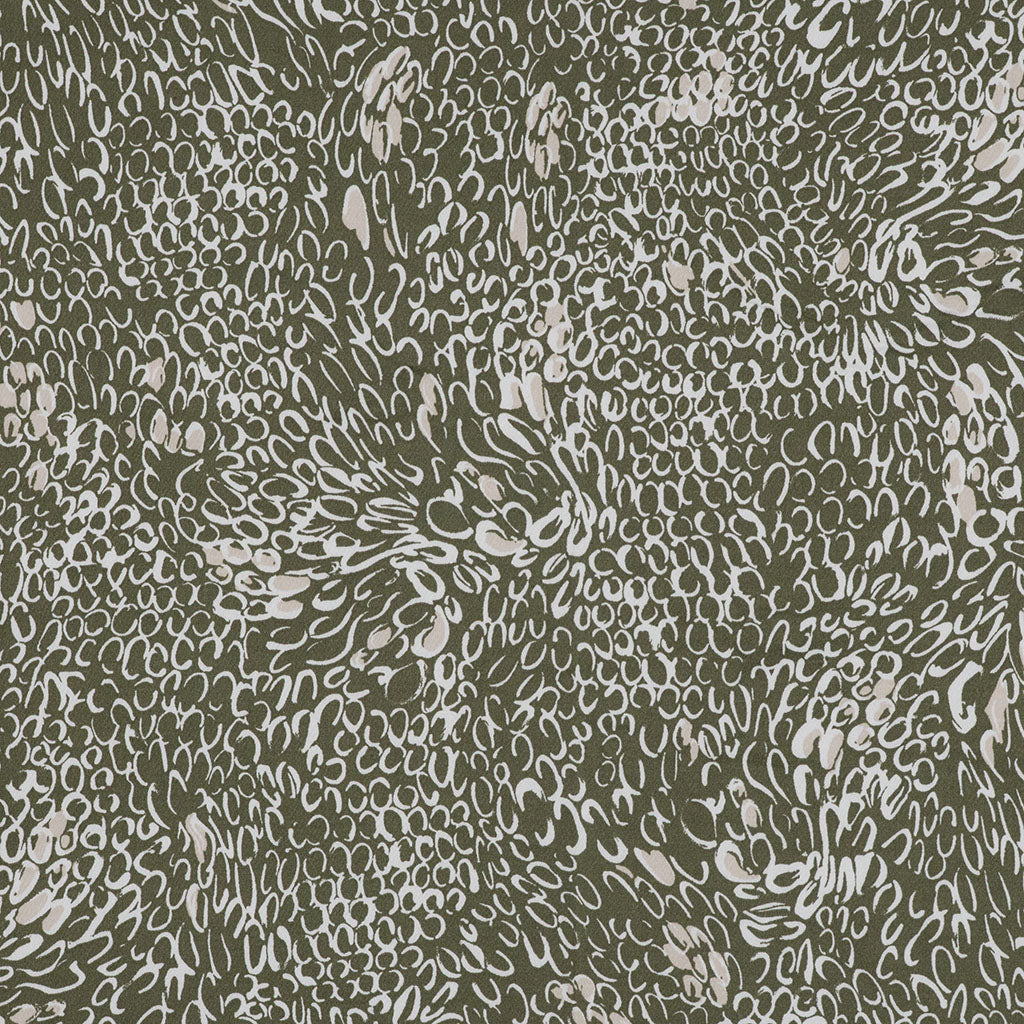 Antibes - Pickle Green Dapple Cotton Elastane Stretch Sateen Woven Fabric