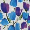 Antibes - Blue Tulips Cotton Elastane Stretch Sateen Woven Fabric Main Image from Patternsandplains.com