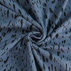 Arizona - Jeans Blue Dashes, Single Jersey Organic Cotton Elastane Fabric Detail Swirl Image from Patternsandplains.com