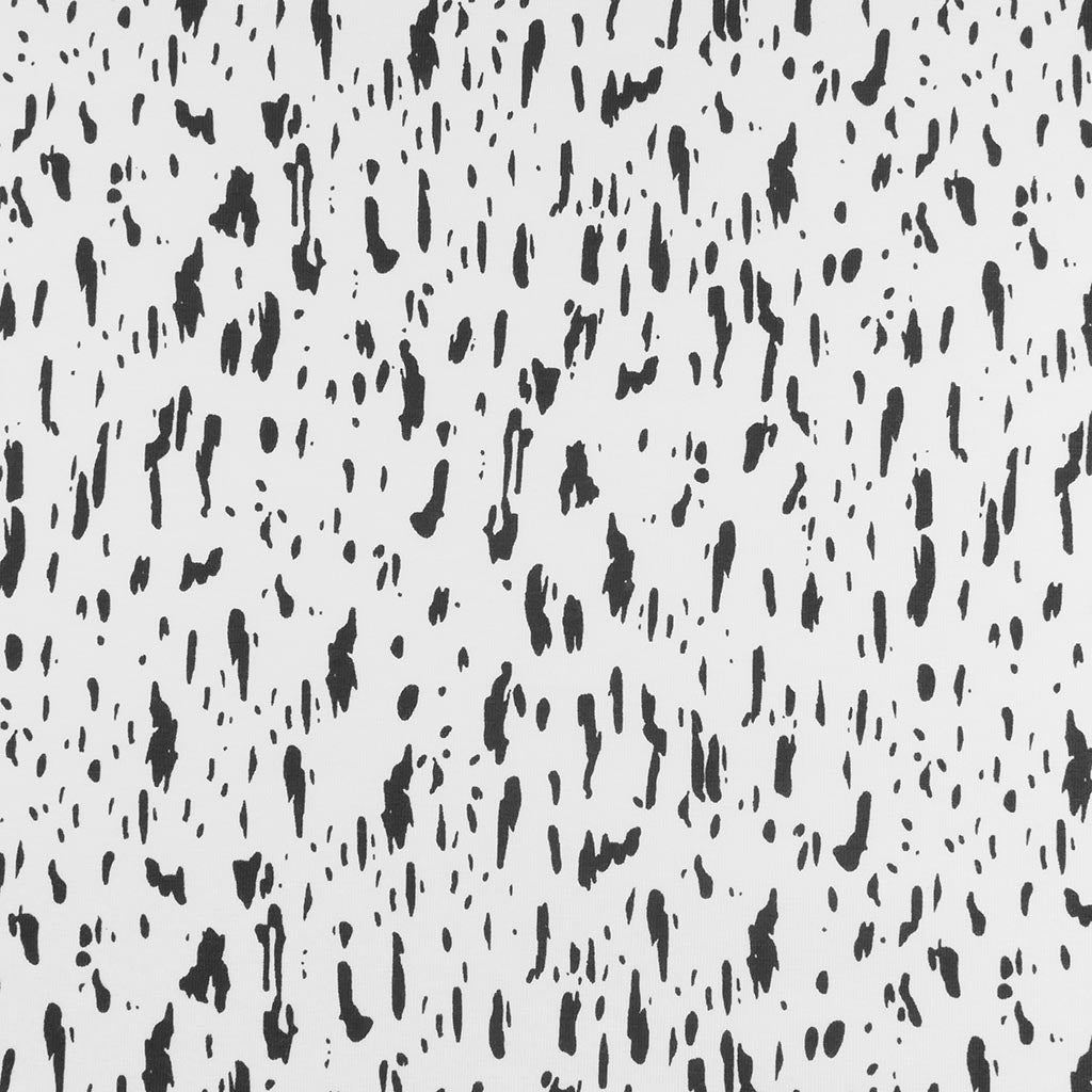 Arizona - White Dashes, Single Jersey Organic Cotton Elastane Fabric Main Image from Patternsandplains.com