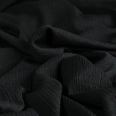 Aspen - Black Stretch Rib Fabric