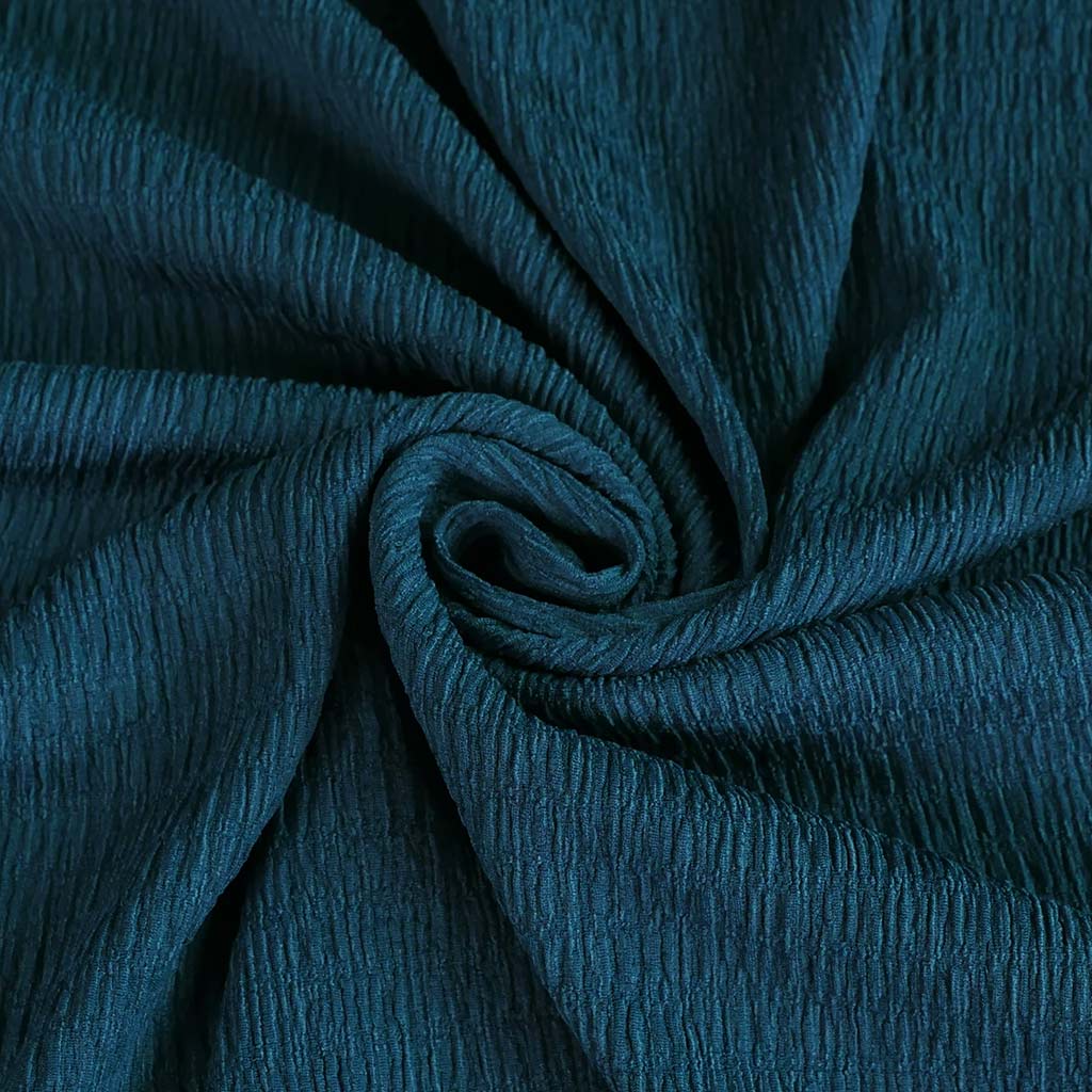 Aspen - Crystal Teal Stretch Rib Fabric - 0.70m Remnant
